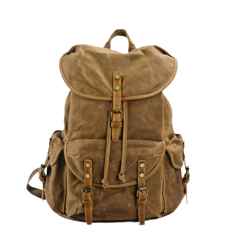 Canvas Backpack Casual - حقيبة ظهر كبيرة السعة من قماش