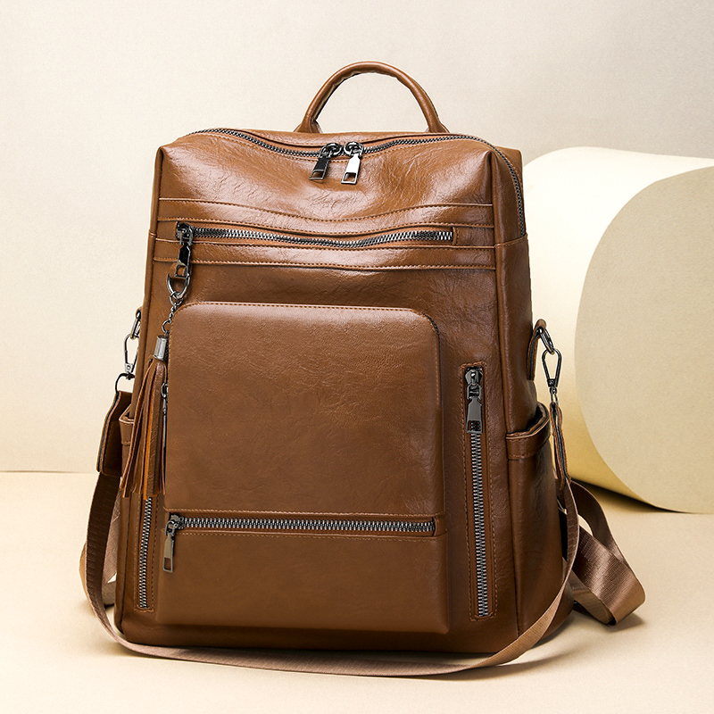 Leather Backpack Vintage - مجموعة حقيبة ظهر جلدية كلاسيكية متعددة