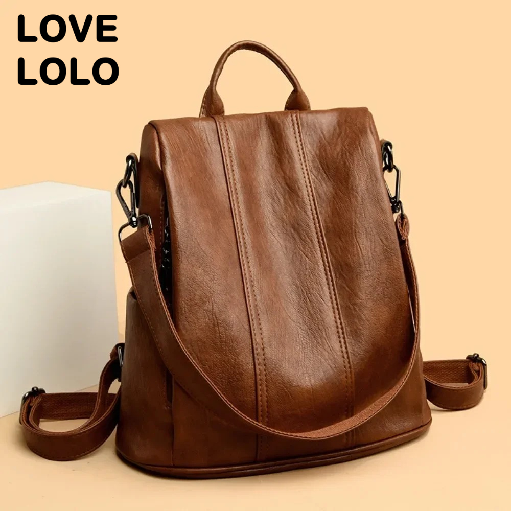 Leather Backpack Vintage - حقيبة ظهر جديدة مضادة للسرقة للكمبيوتر