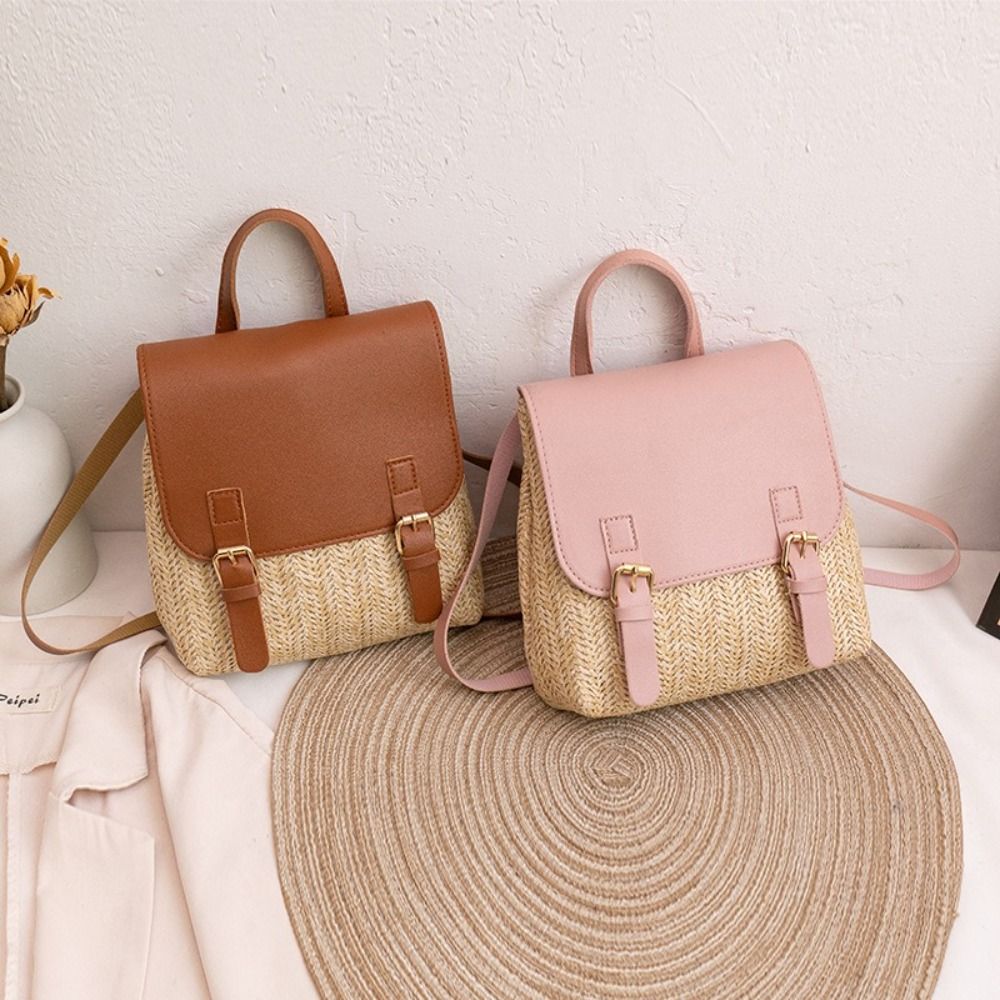 Leather Backpack Vintage - حقيبة ظهر أنيقة من الجلد الصناعي