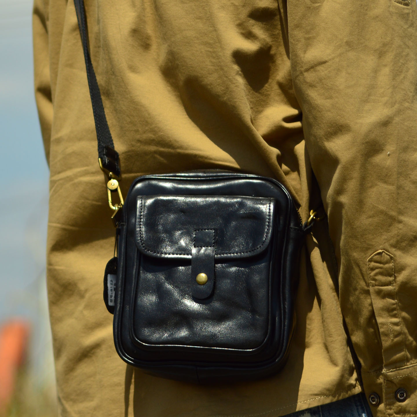 Leather Backpack Vintage - حقيبة كتف رجالية من الجلد من