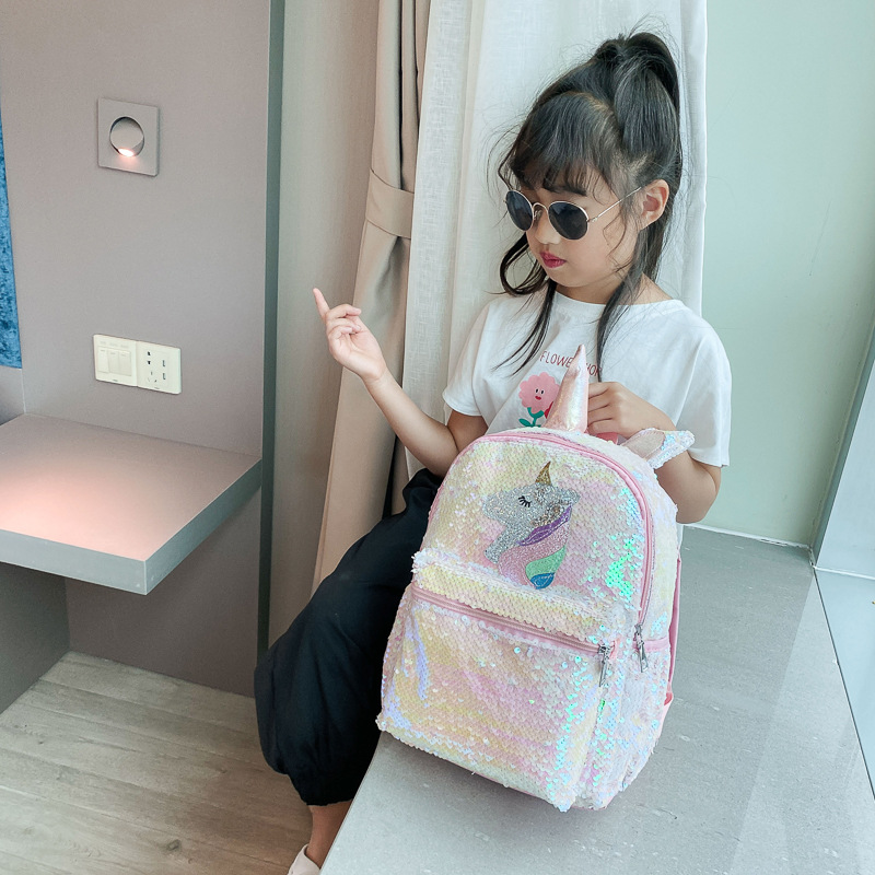 حقيبة ظهر يونيكورن مزينة بالتر - مراجعة Fashion Backpack Women وسعره
