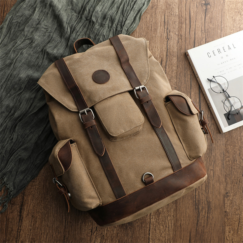 الرجعية الرجال في الهواء الطلق - مراجعة Canvas Backpack Casual وسعره
