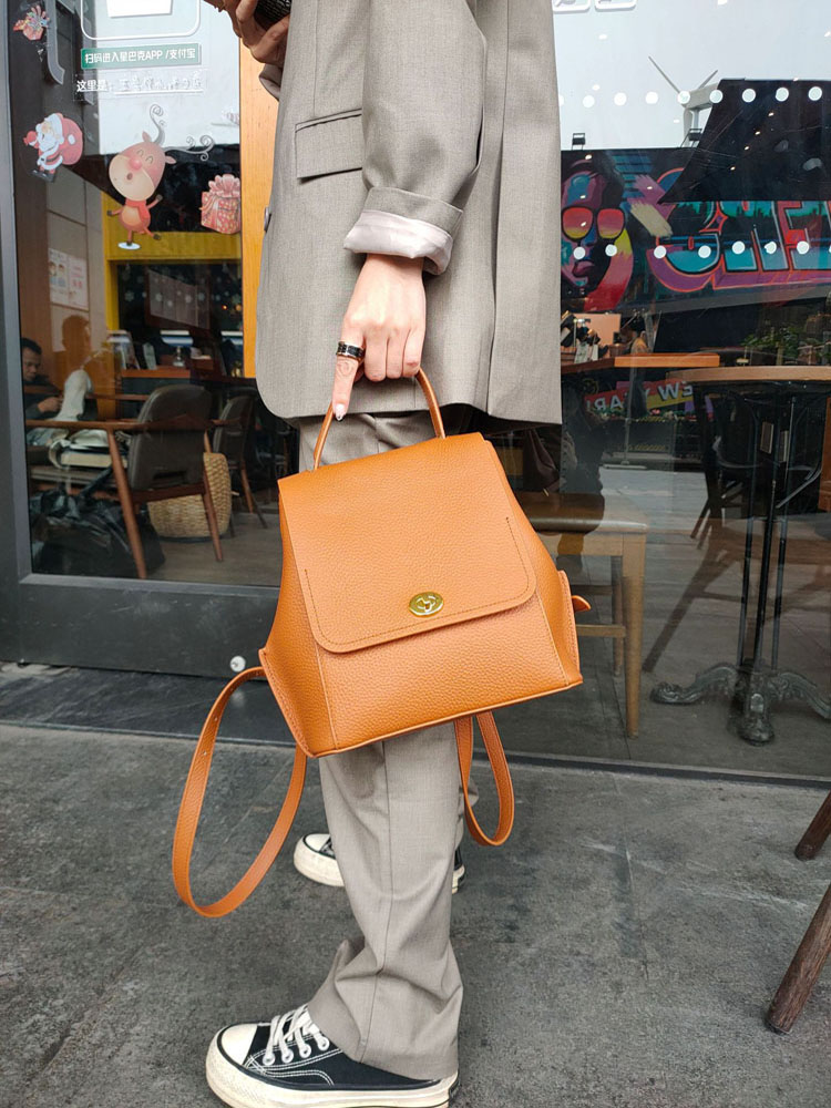 حقيبة ظهر من الجلد الطبيعي للن - مراجعة Leather Backpack Vintage وسعره