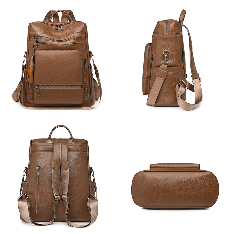 مجموعة حقيبة ظهر جلدية كلاسيكي - مراجعة Leather Backpack Vintage وسعره