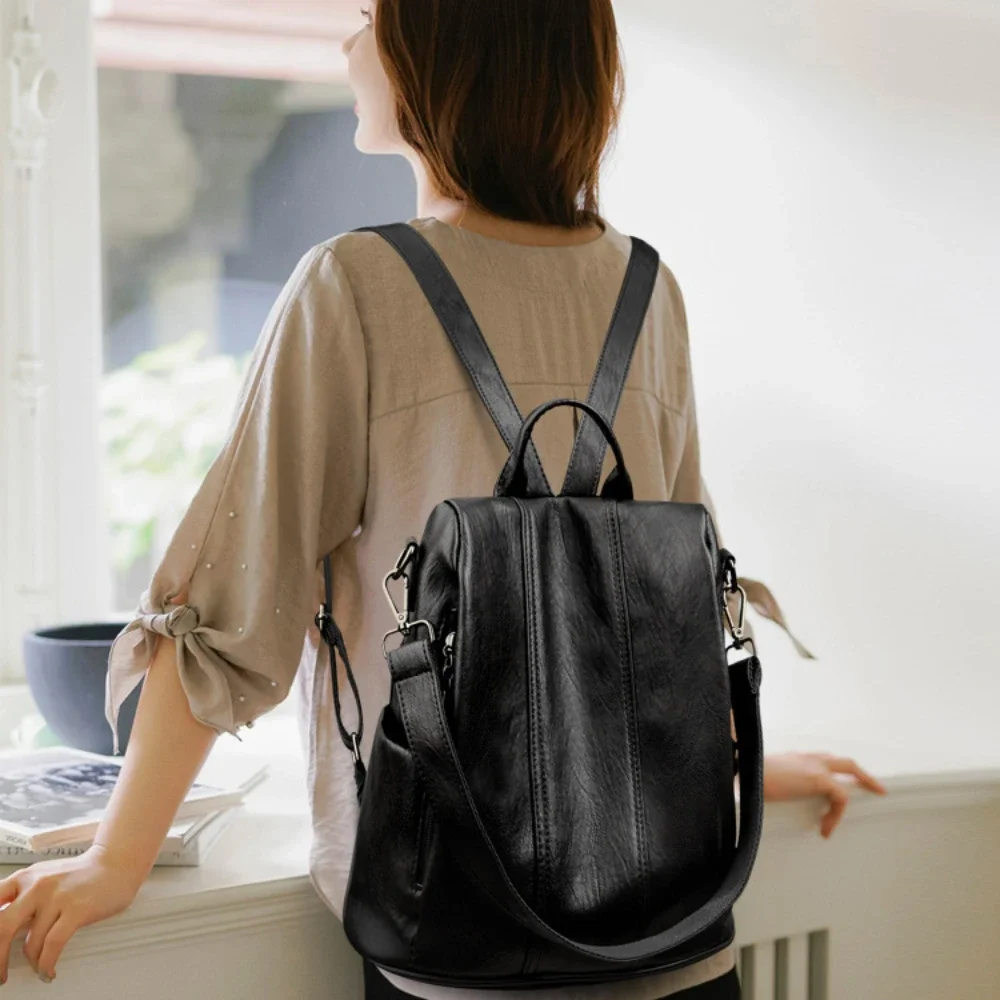 حقيبة ظهر جديدة مضادة للسرقة ل - مراجعة Leather Backpack Vintage وسعره