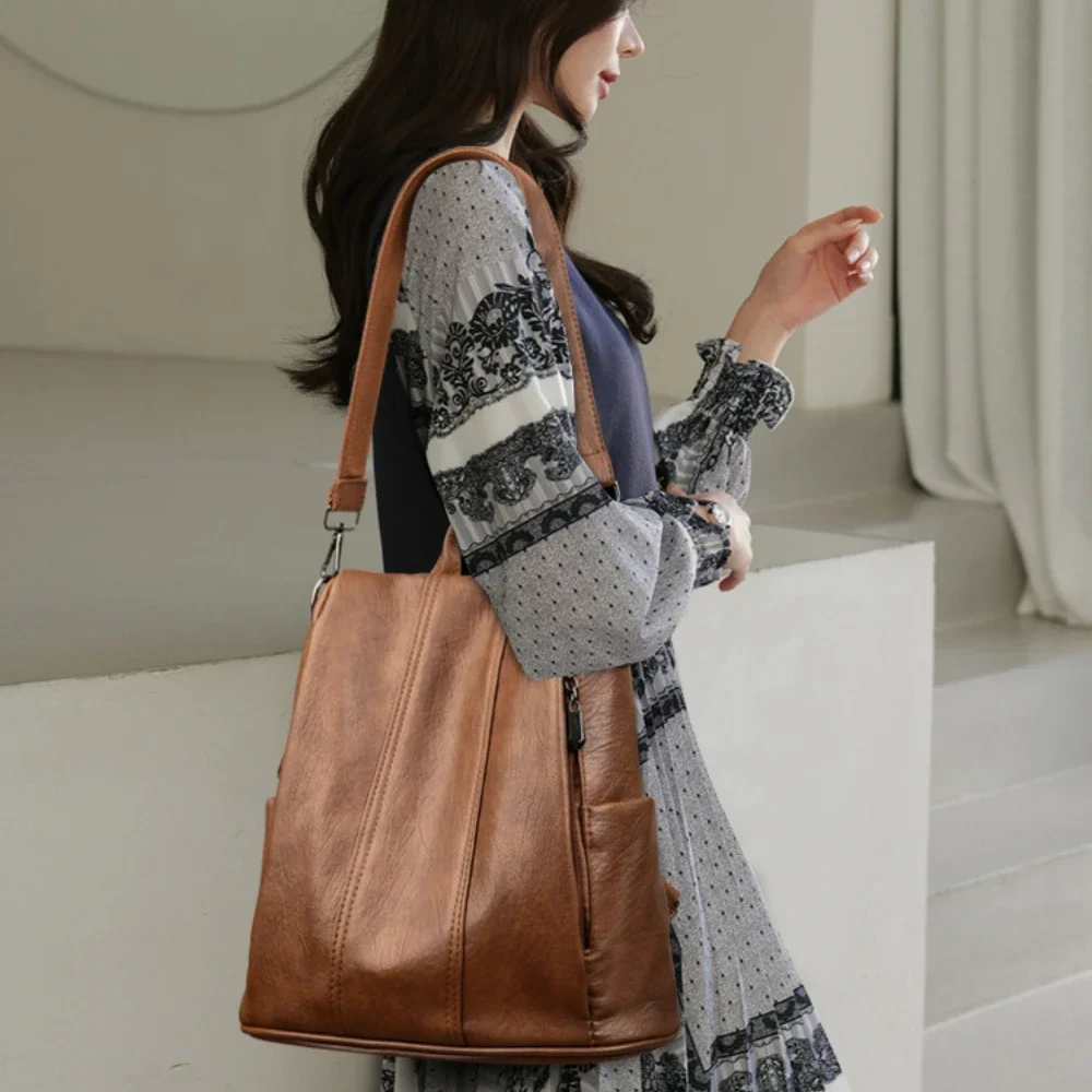 حقيبة ظهر جديدة مضادة للسرقة ل - مراجعة Leather Backpack Vintage وسعره
