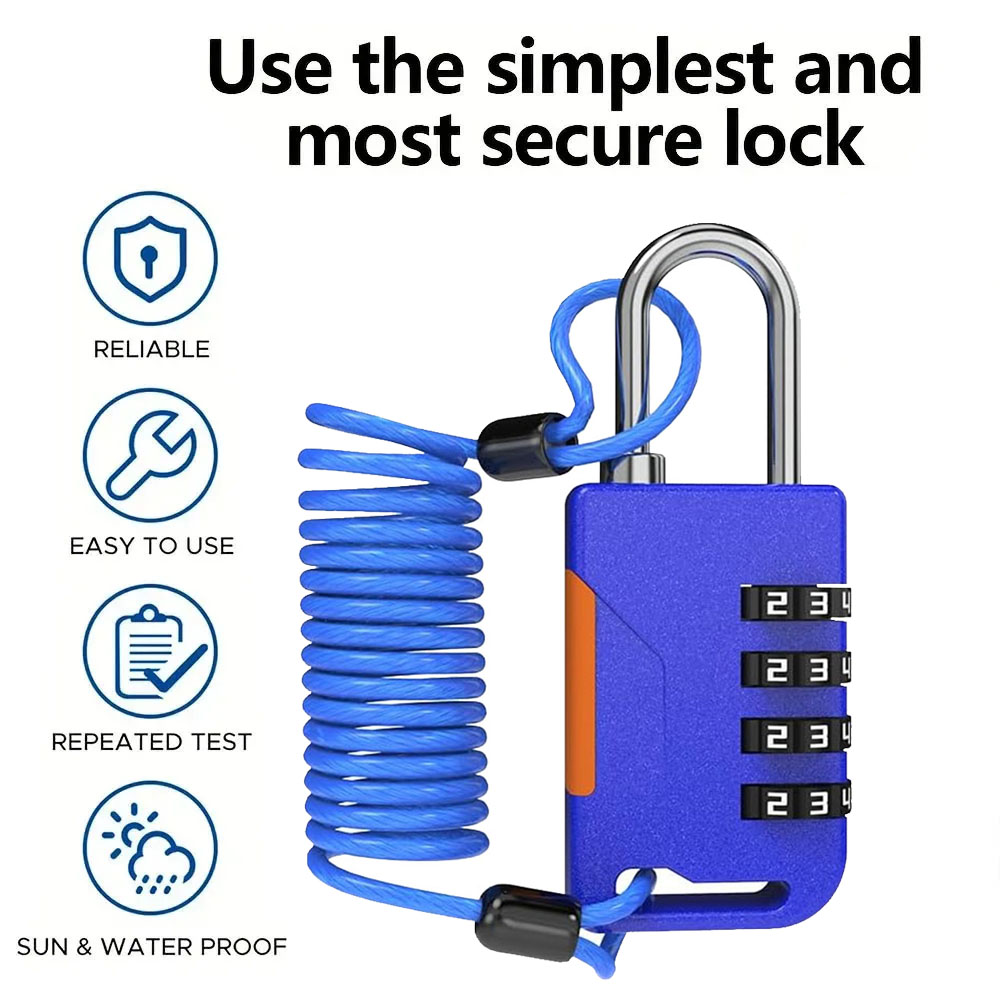 قفل مجمع مكون من 4 أرقام مع كا - مراجعة Travel Backpack Anti Theft وسعره