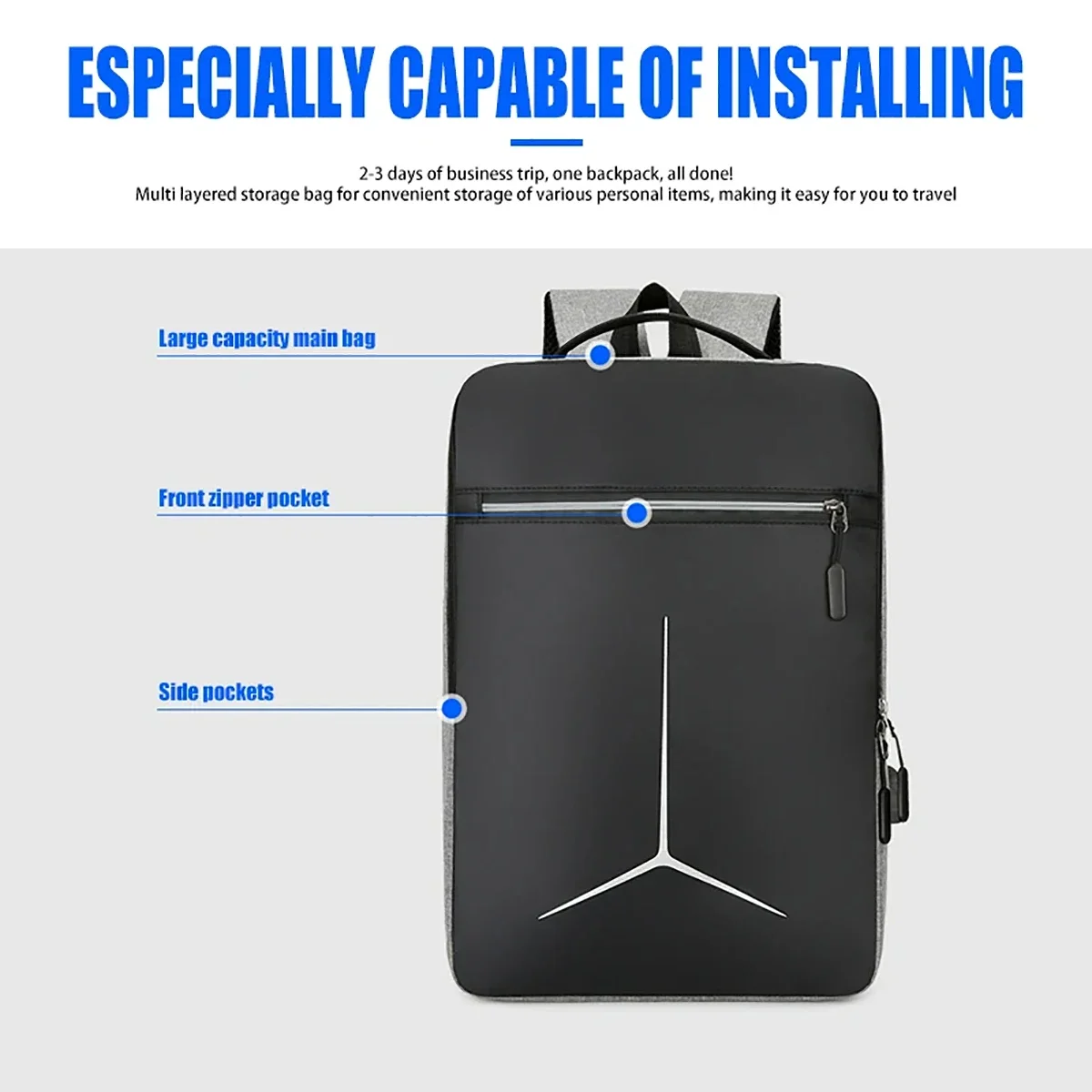 حقيبة ظهر عصرية مضادة للسرقة م - مراجعة Travel Backpack Anti Theft وسعره